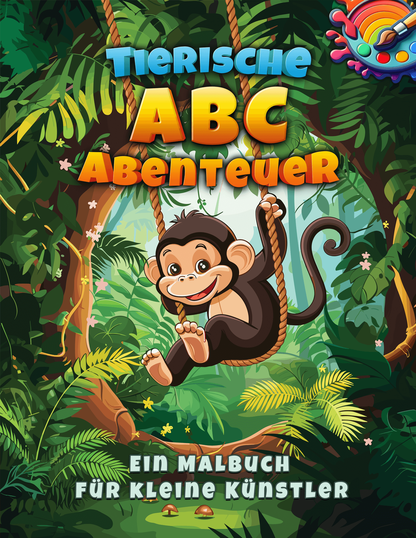 Buchcover für Tierische ABC Abenteuer - Malbuch für Kinder